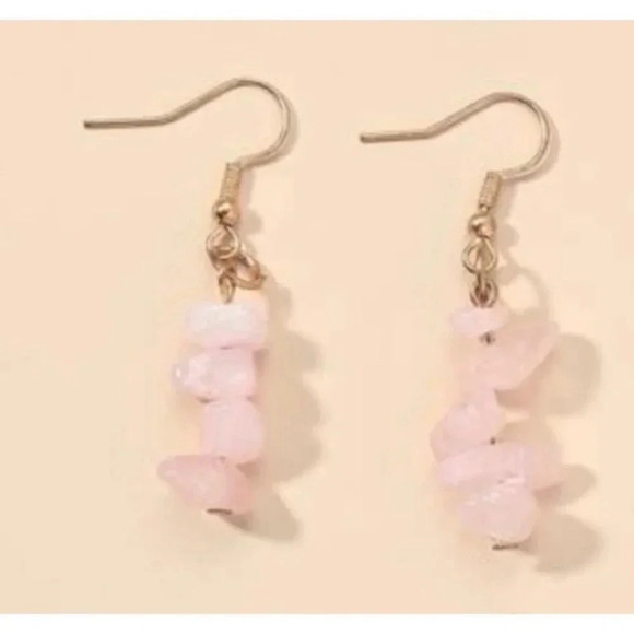 1 LEFT! Pink Stone Earrings - Picture 4 of 4
